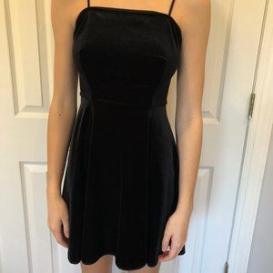 Black velvet tie-back dress from Urban Outfitters